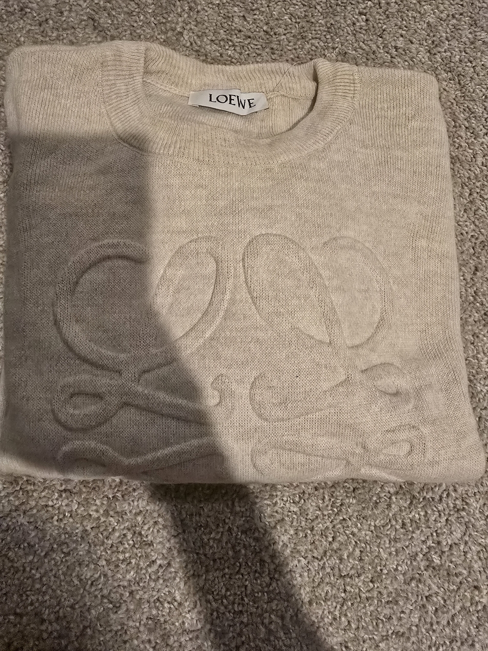 Loewe Cream Embossed Logo Sweater - Picture 6 of 6